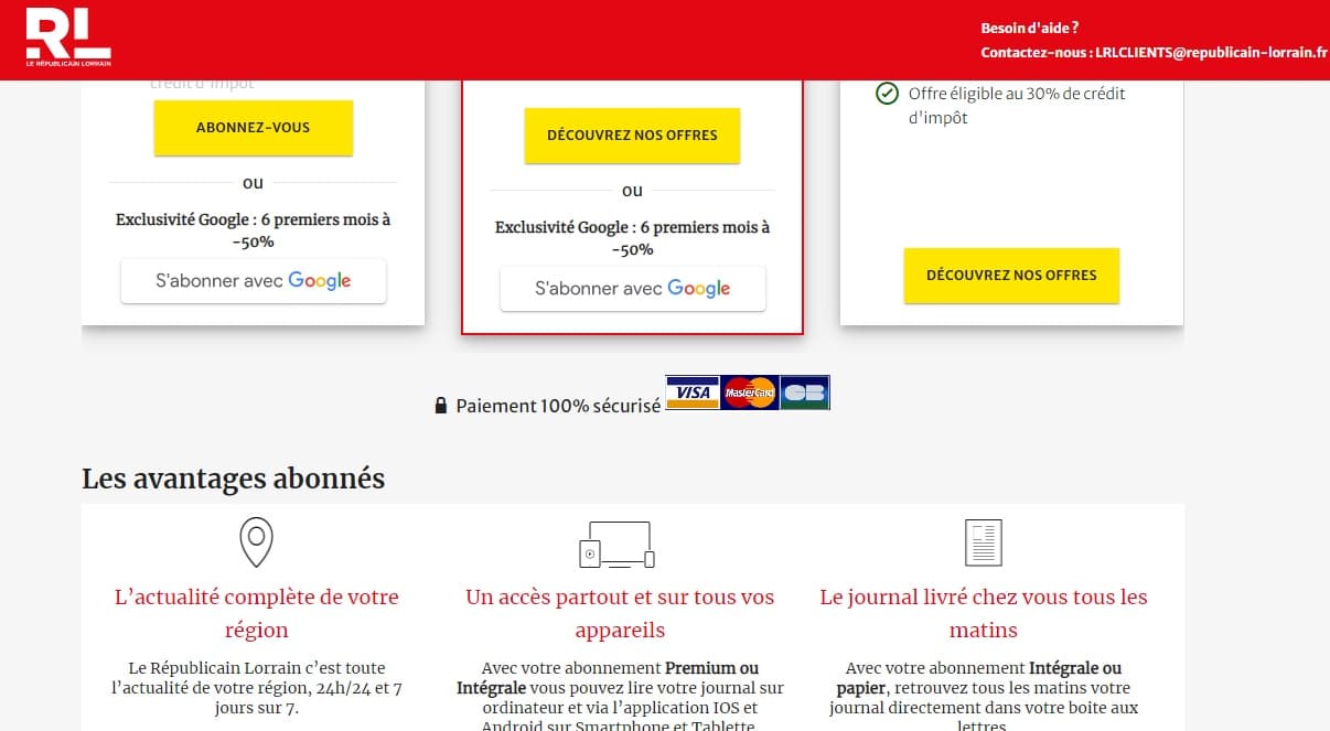 Comment souscrire un abonnement sur Republicain Lorrain ?