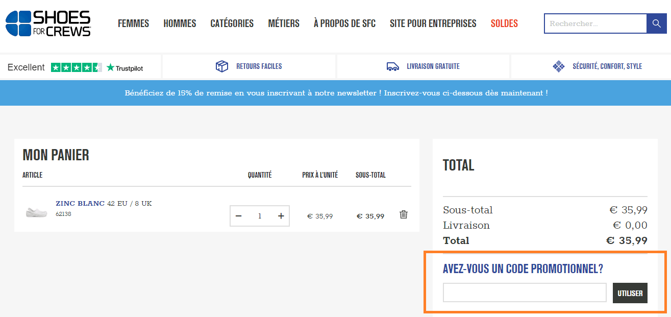 Comment profiter d’un code promo Shoes for Crews valides