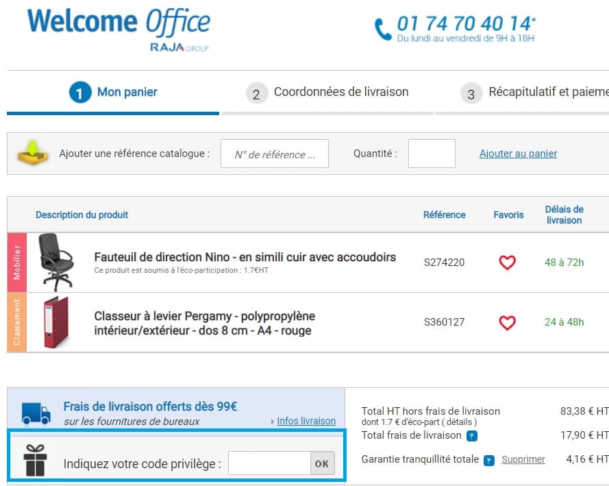 Comment utiliser un code promo sur Welcome Office ?