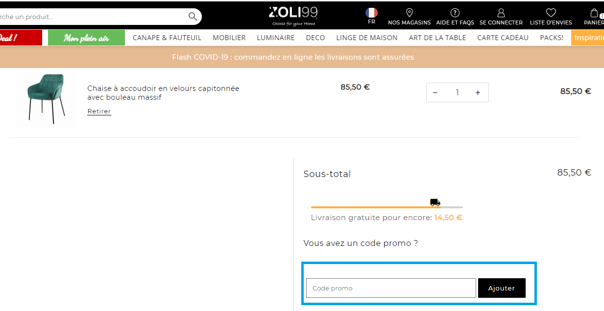 Comment utiliser un code promo ZOLI99 valides ?