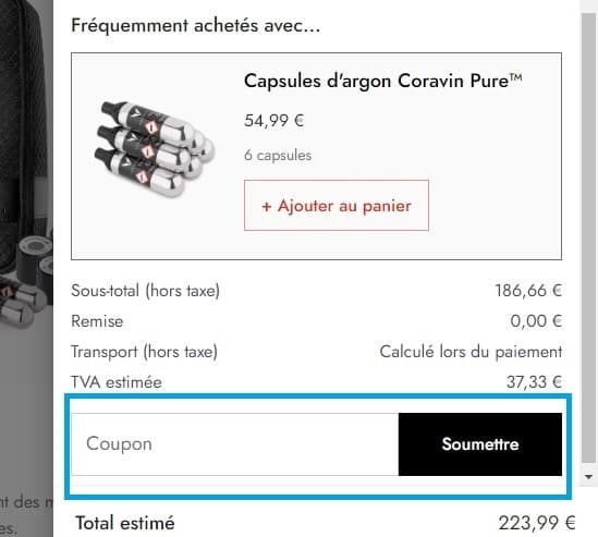 Code promo Coravin