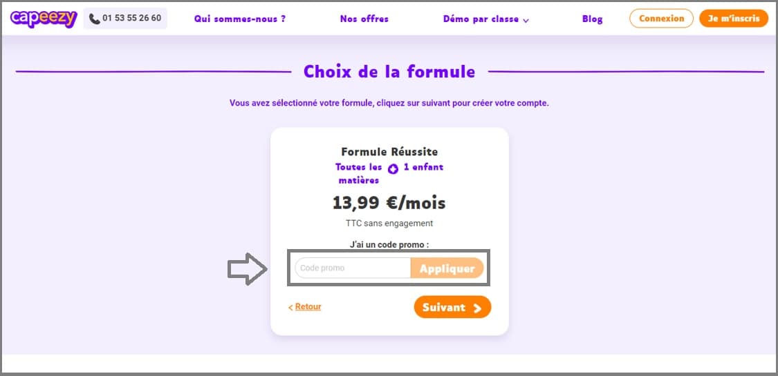 Où mettre mon code promo Bordas Soutien Scolaire valide ?