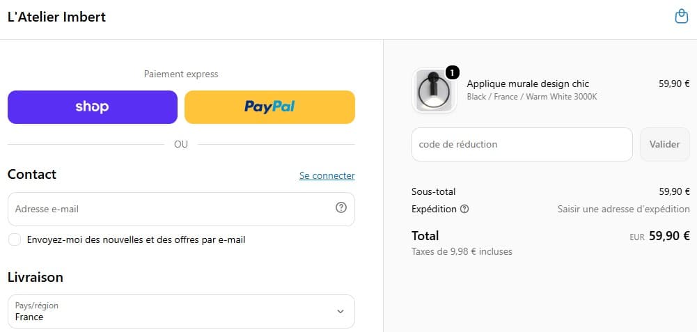 Code promo l'Atelier Imbert