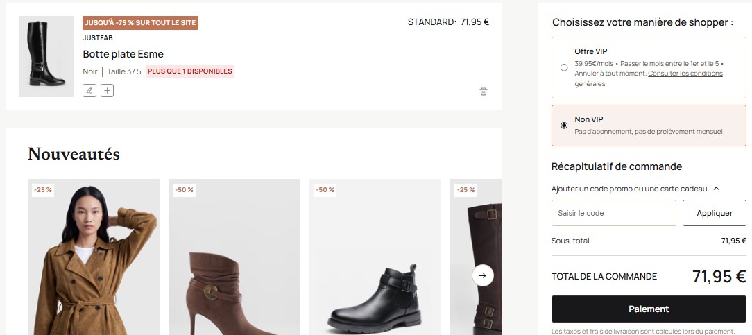 Code promo JustFab