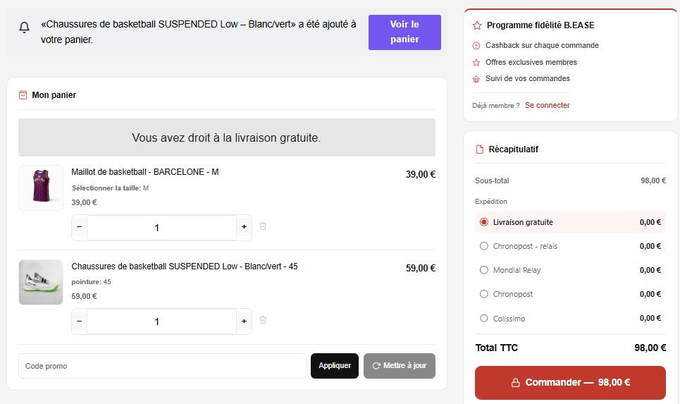 Code promo B.EASE