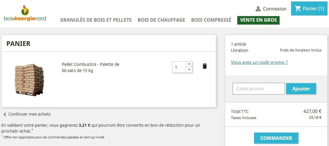 Code promo Bois Energie Nord