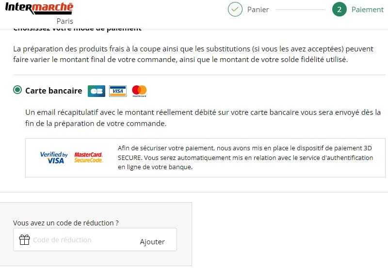 code promo Intermarché Drive
