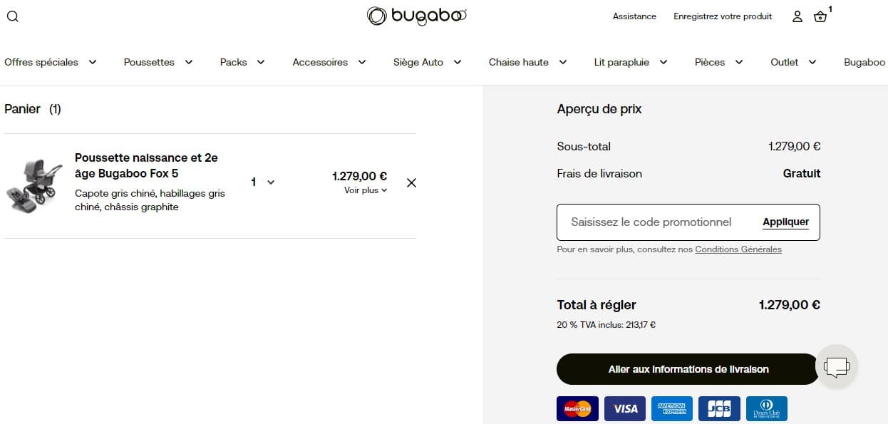 Code promo Bugaboo