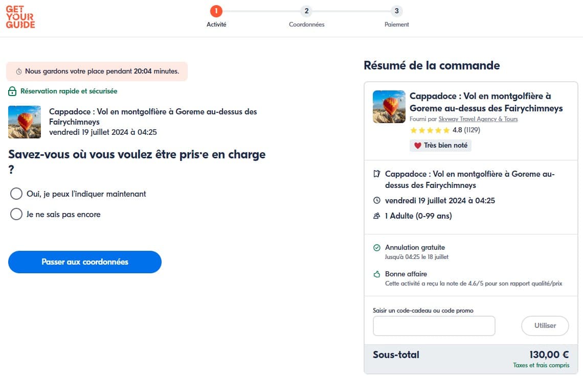 Code promo Get Your Guide