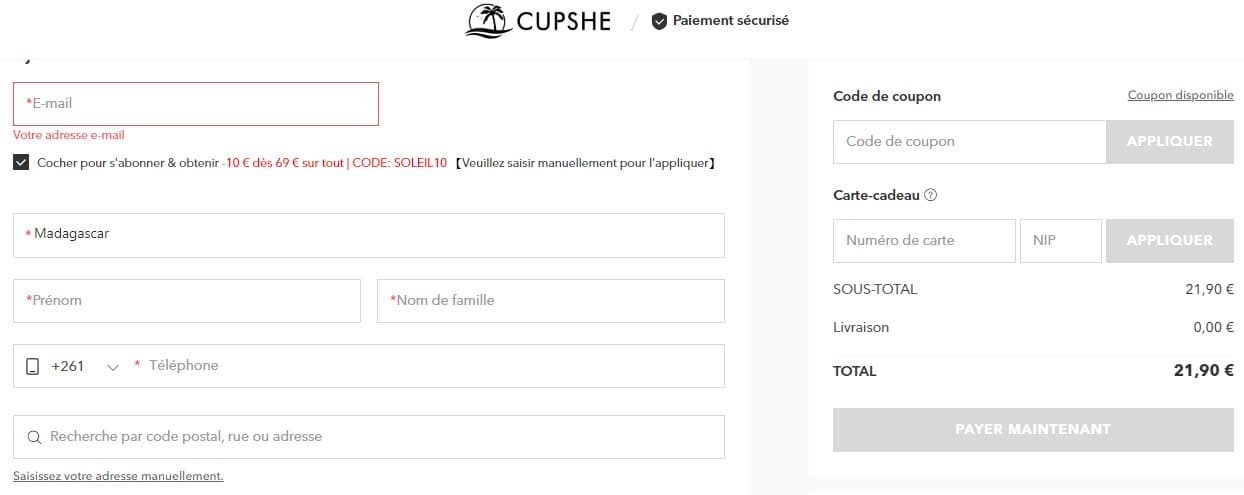 code promo Cupshe