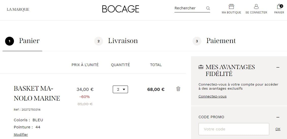 Code promo Bocage