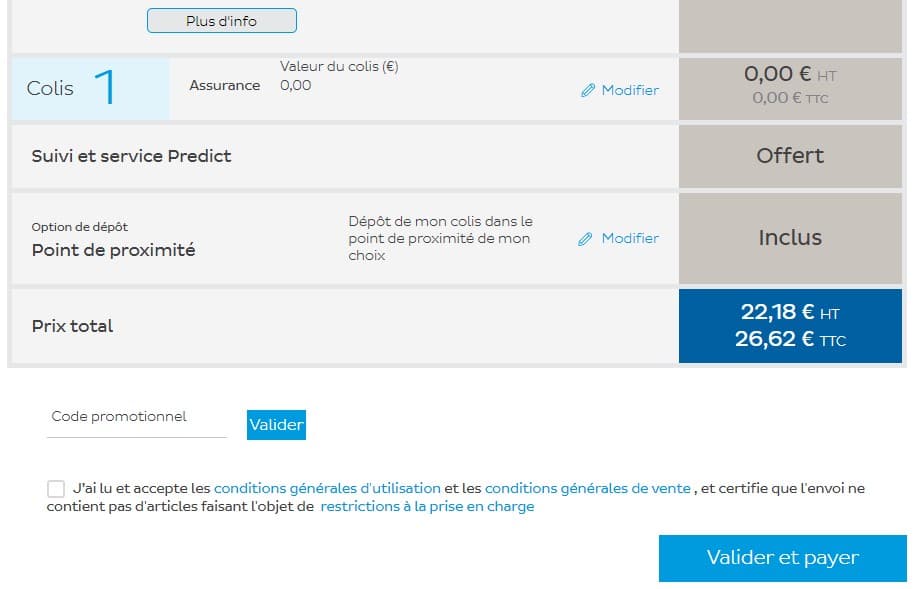 Code promo Chronopost