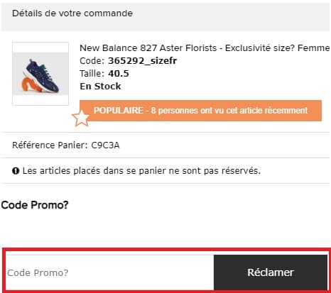 Code promo Size Official