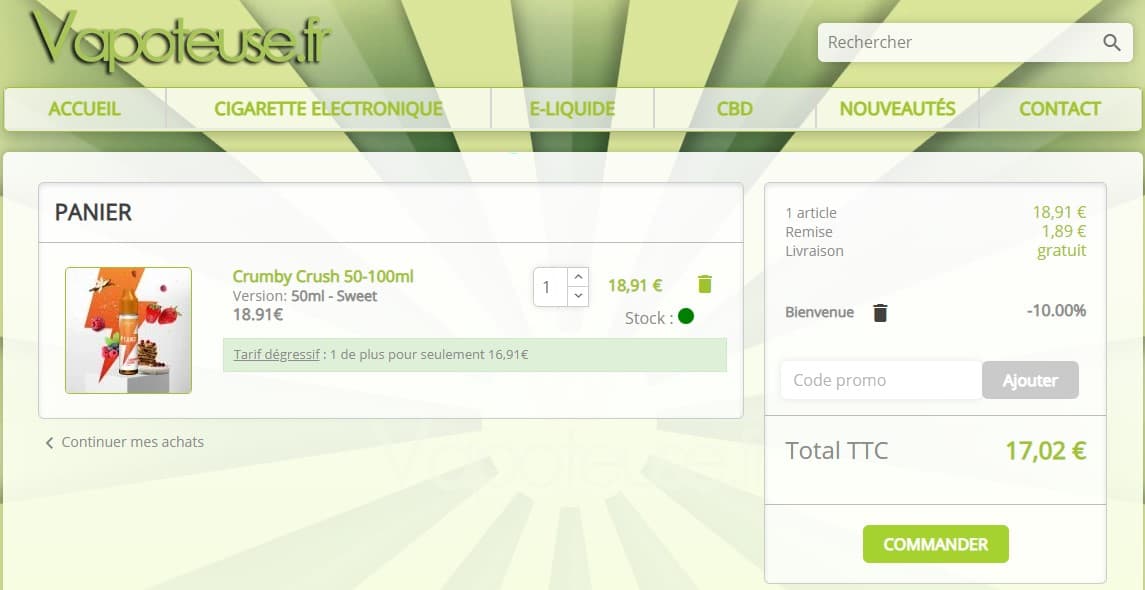 Code promo Vapoteuse