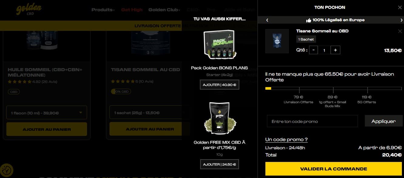 Code promo Golden CBD