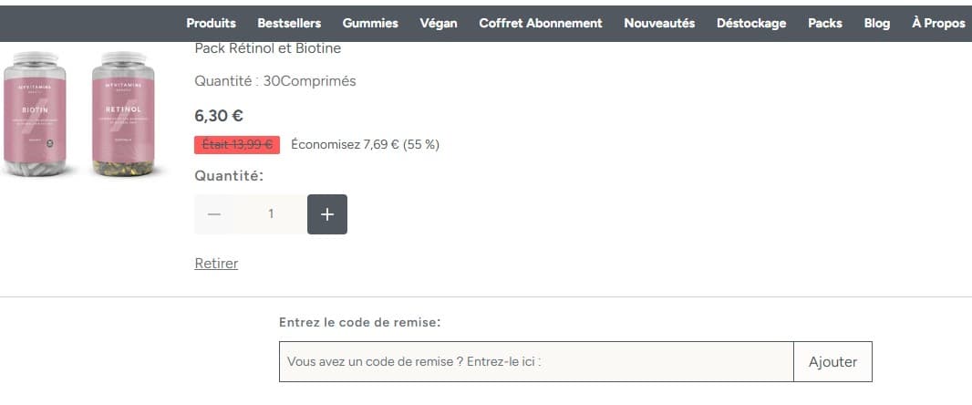 code promo Myvitamins
