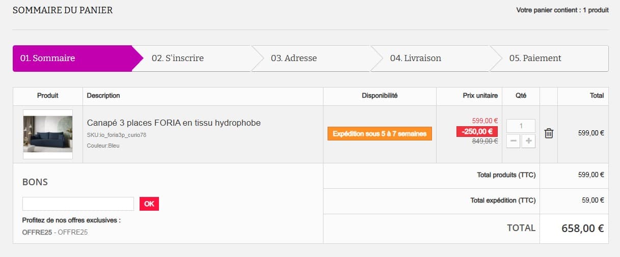 Code promo Tendencio
