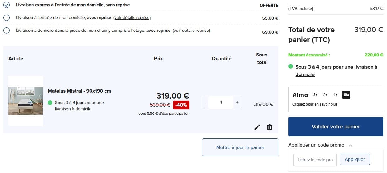 Code promo Le Roi du Matelas