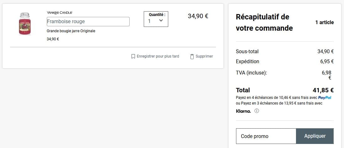 Code promo Yankee Candle