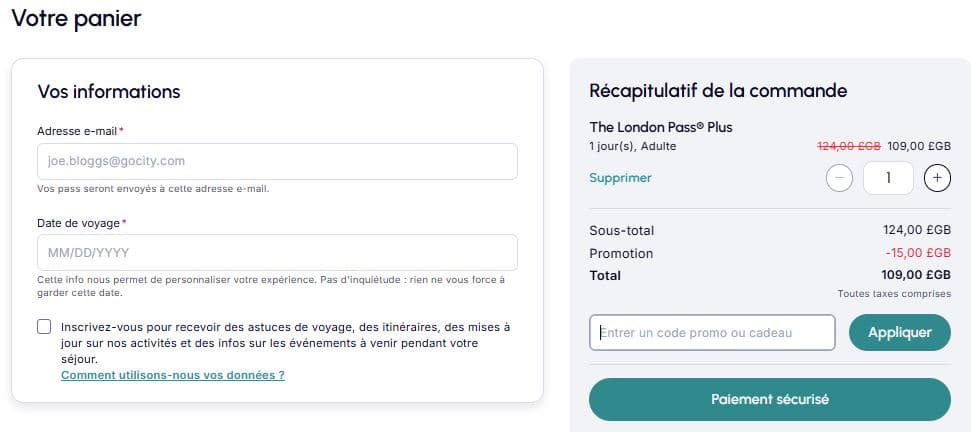 Code promo The London Pass