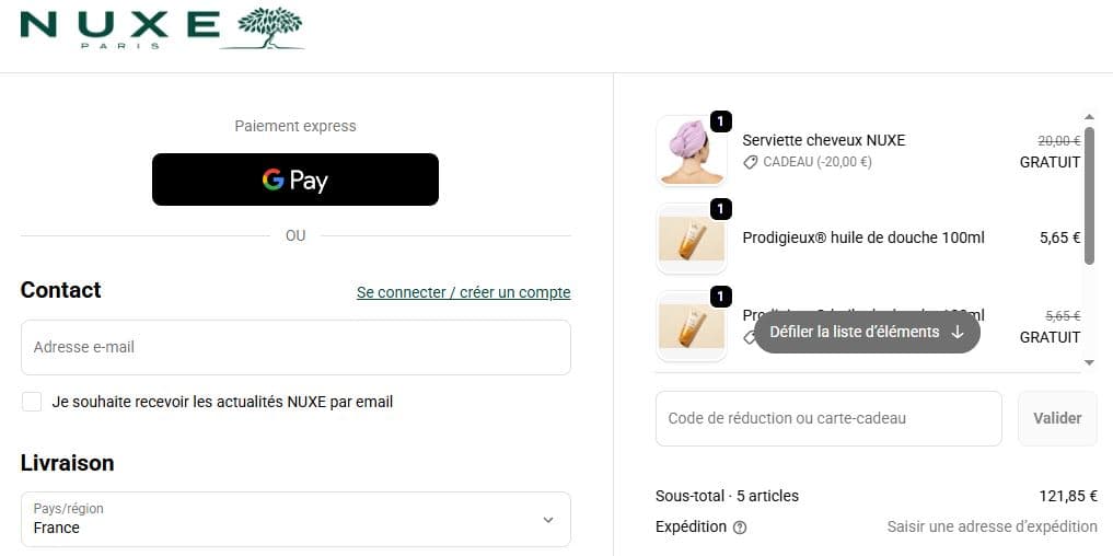Code promo Nuxe
