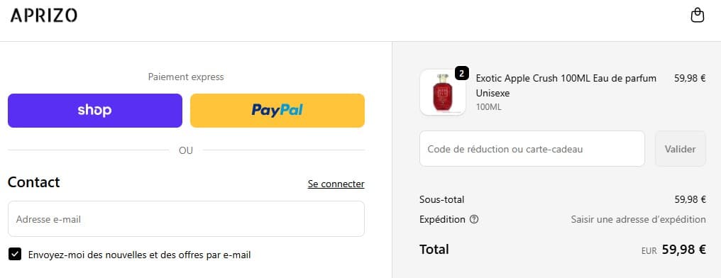 Code promo Aprizo
