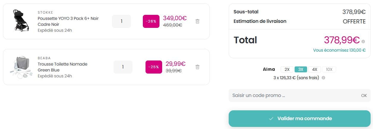 Code promo Bébé 9