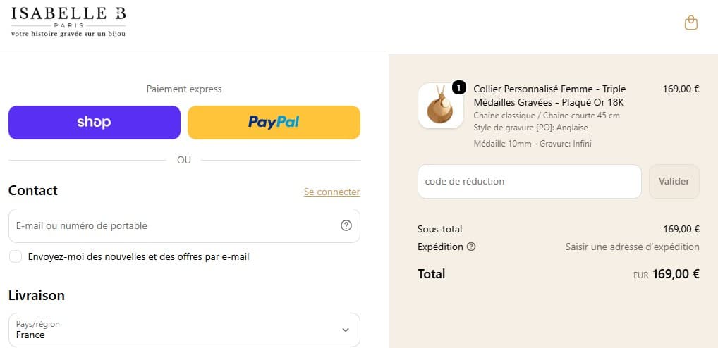Code promo Isabelle B