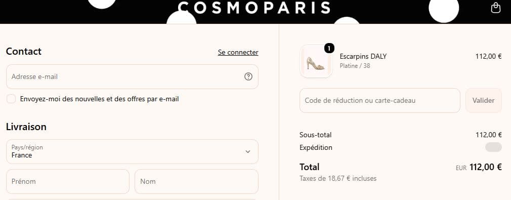 Code promo Cosmoparis