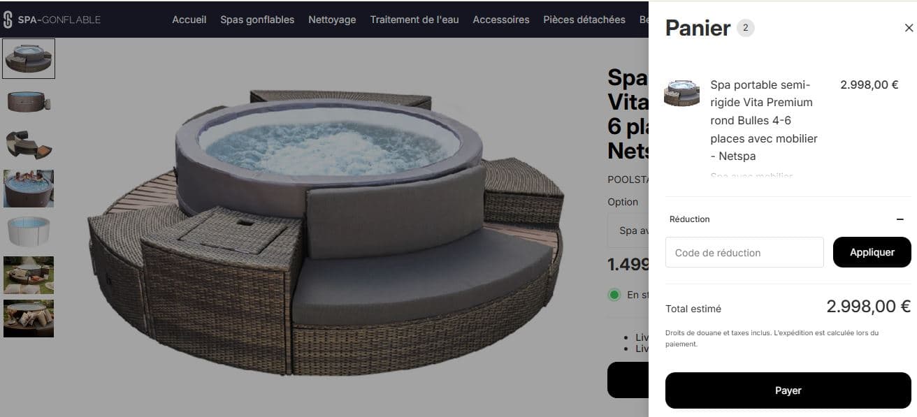 Code promo Spa Gonflable