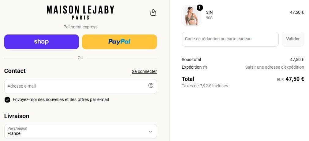 Code promo Maison Lejaby
