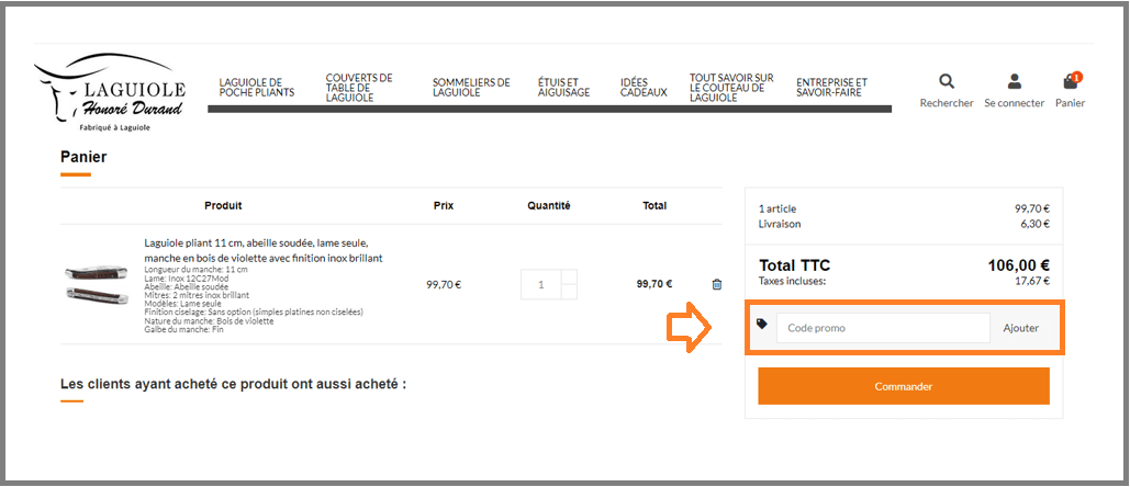 Où mettre mon code promo Layole valide ?