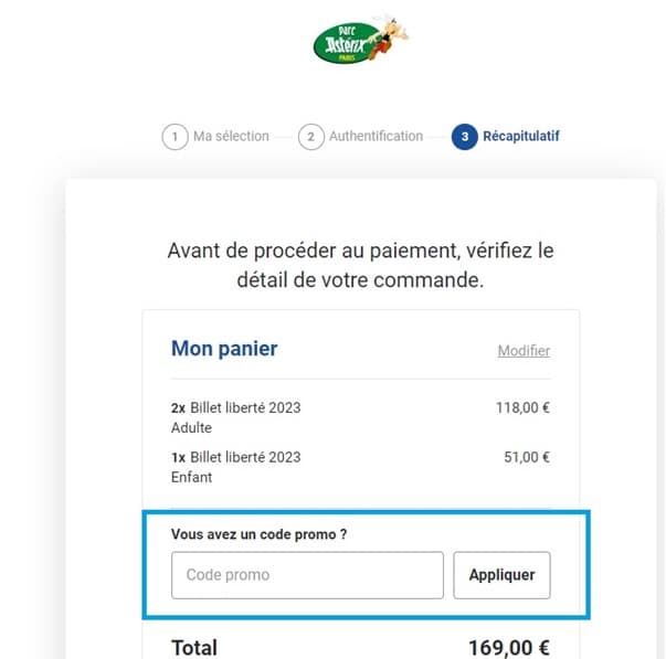 code promo Parc Asterix