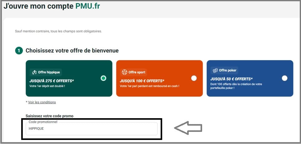 Où mettre mon code promo PMU Poker valide ?
