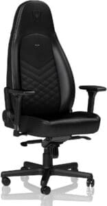 noblechairs Icon Chaise de Gaming - Chaise de Bureau - Cuir Synthétique PU - Noir