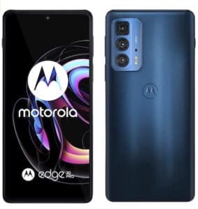 Motorola Moto Edge 20 Pro Smartphone Débloqué 5G (Ecran : 6,7" - 12 Go/256 Go - Double SIM - Android 10.0) Bleu Version FR