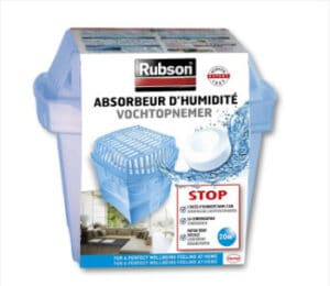 RUBSON absorbeur d'humidité "Basic" pour pièce de 20 m² - contient une recharge