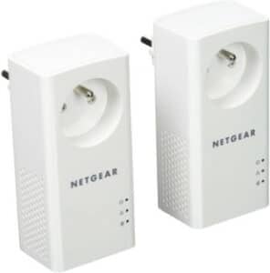 NETGEAR PLP1000-100FRS Pack de 2 prises CPL 1000 Mbps avec Prise Filtrée, et 1Port Ethernet, idéal pour avoir Internet Partout dans la Maison et Profiter du service Multi-TV à la maison sans WiFi