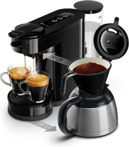 Philips HD6592/61 Machine à café SENSEO Switch 2 en 1 Noir (machine à dosettes + machine à café filtre)