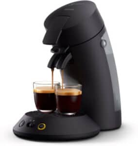 Philips SENSEO Original Plus - Machine à café à dosettes, Sélecteur d'intensité, Technologie Booster d'arômes, Noir (CSA210/61)