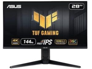 ASUS TUF Gaming VG28UQL1A - Ecran PC Gamer eSport 28" 4K - 144Hz - 1ms - Dalle IPS - 16:9 - 3840x2160 - 350cd/m² - Display Port & HDMI 2.1 - ELMB Sync. - AMD FreeSync Premium - HDR 10 - 90% DCI-P3