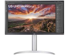 LG UltraFine 27UP850-W Ecran PC 4K 27" - dalle IPS résolution UHD 4K (3840x2160), 5ms 60Hz, HDR 400, DCI-P3 95%, AMD FreeSync, USB-C (96W), haut-parleurs, étalonnage des couleurs