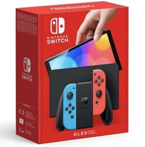 Nintendo Console Nintendo Switch (Modèle OLED) avec Manettes Joy-Con Bleu Néon/Rouge Néon