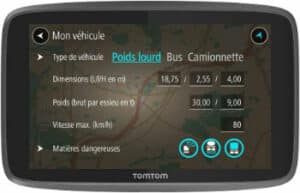 TomTom GPS Poids Lourds GO Professional 520 - 5 pouces, Cartographie Europe 49, Trafic via Smartphone