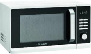 Brandt - SE2302W - Micro-ondes - Autoprogramme - Cavité Inox - Mode Décongélation - 23 L - 800 W - Blanc et Noir