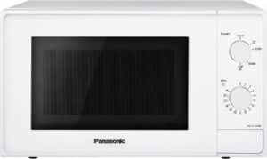 Panasonic NN-E20JWMEPG | Four Micro-ondes Solo, 20 L, 5 niveaux de puissance : 800W/700W/360W/270W/200W, Plateau tournant 25,5 cm, Intérieur acrylique, Blanc – Version FR