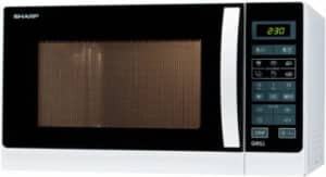 Sharp Home Appliances R-742WW micro-onde Comptoir Micro-ondes grill 25 L 900 W Noir, Blanc