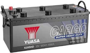 Yuasa Batterie de démarrage 629SHD décharge Lente 12 V 180 Ah 1050 A - Batterie Grande capacité Cargo Super Heavy Duty de