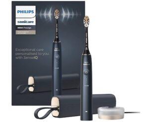 Philips Sonicare DiamondClean Prestige 9900 - brosse à dents électrique avec 1 tête de brosse A3 Premium tout-en-un et un boîtier de charge couleur bleu nuit (modèle HX9992/12)
