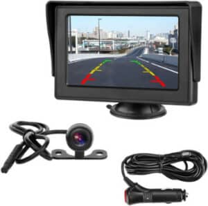 Caméras de Recul pour Voiture Caméra de recul avec écran LCD 4,3" - Caméra de recul étanche IP68 - Système d'aide au stationnement